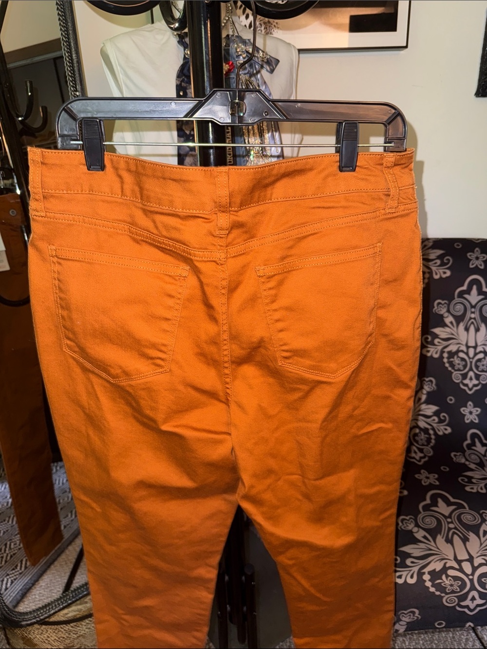 St. John's Bay Women's Rust Orange Skinny Jeans - Picture 5 of 8